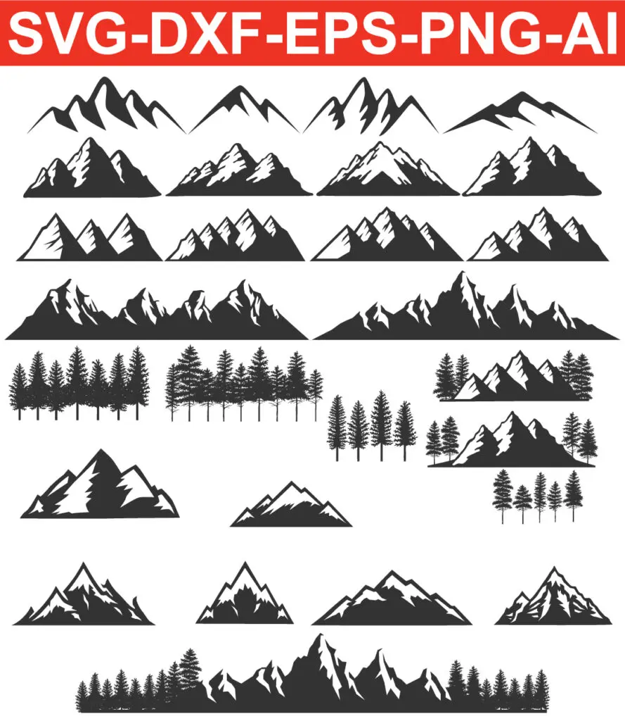 Mountain SVG File Free