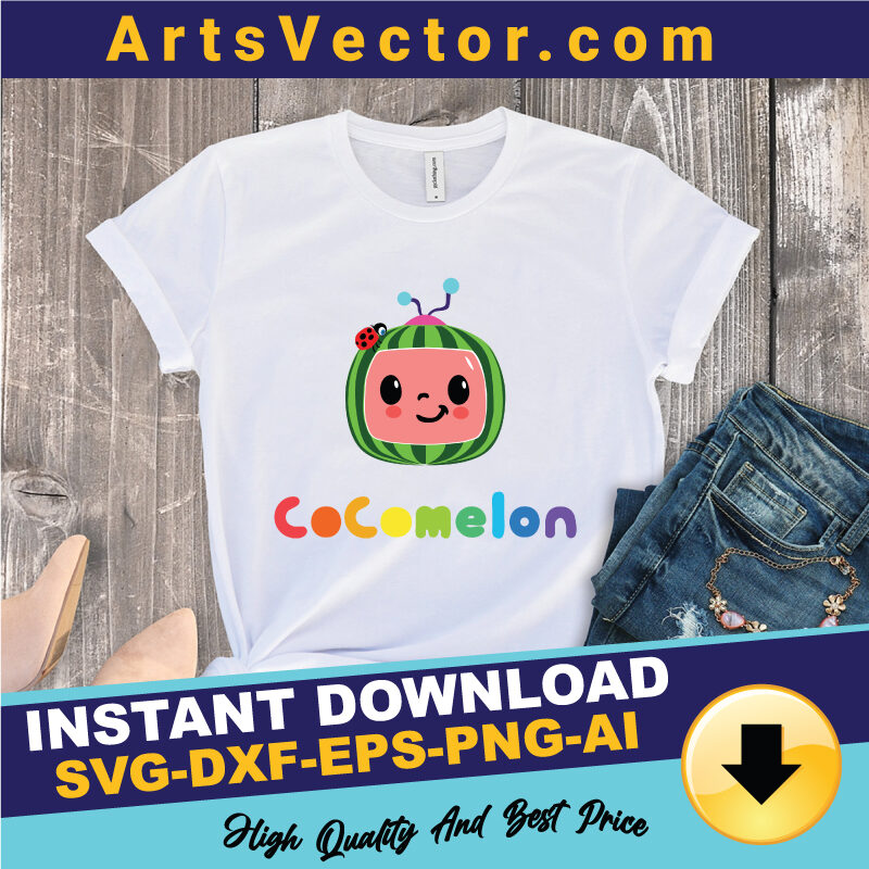 Cocomelon SVG instant download PNG EPS DXF AI Silhouette.