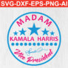 Madam vice president kamala harris SVG PNG EPS DXF AI Silhouette download Cricut craft Cameo.