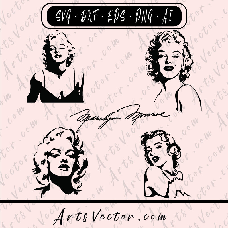 Marilyn Monroe SVG silhouette