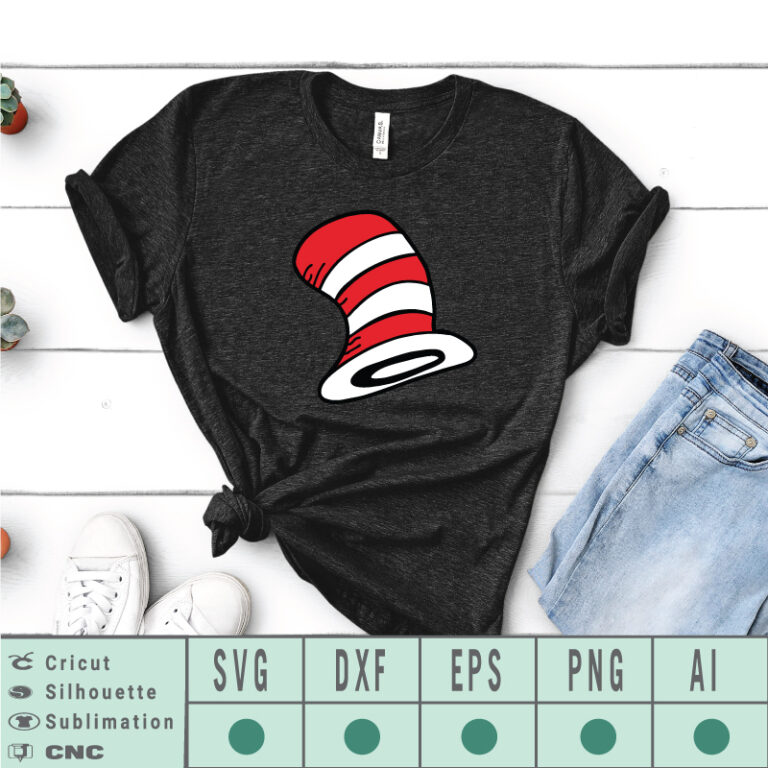 Dr seuss hat SVG EPS DXF PNG AI vector instant download