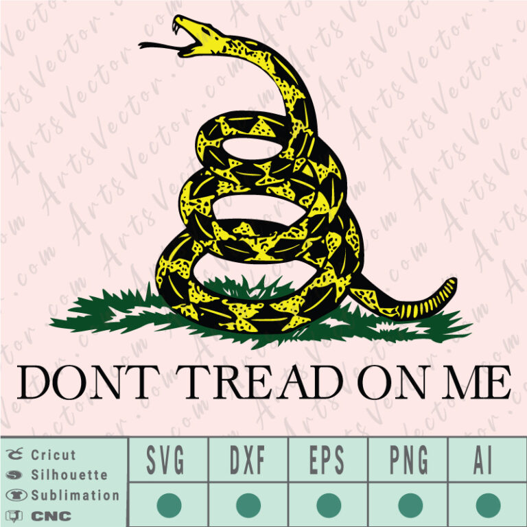 dont tread on me SVG EPS DXF PNG AI vector instant download