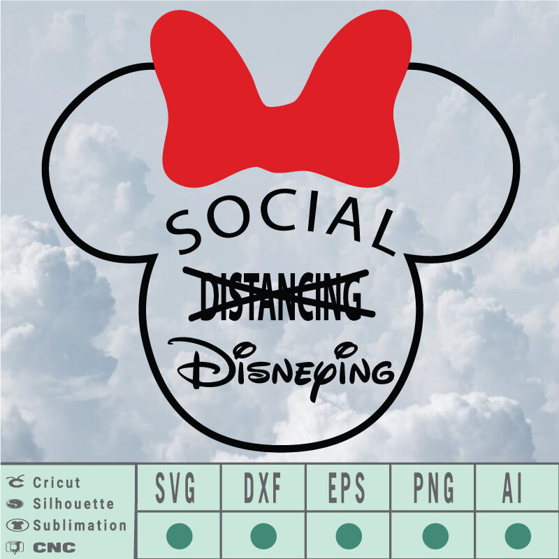 Social disneying disney SVG EPS DXF PNG AI Instant Download