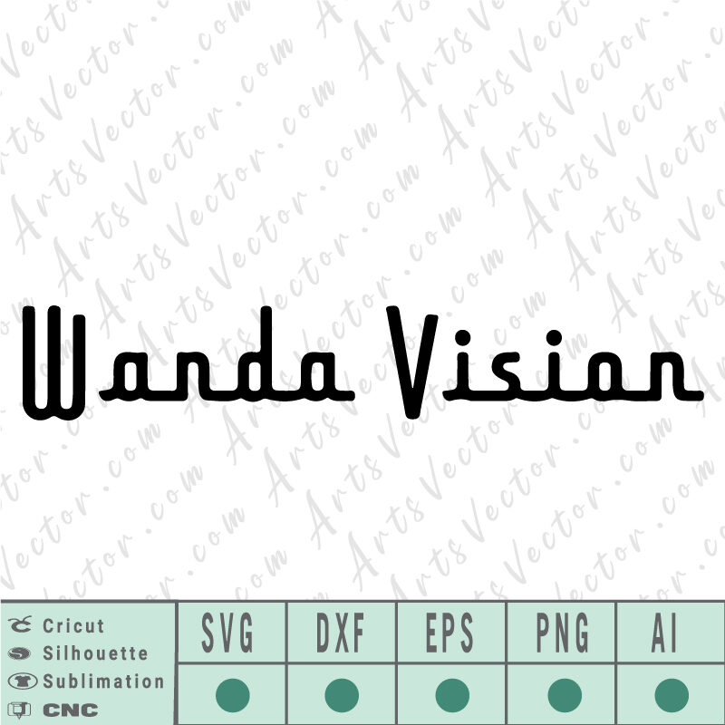 WandaVision logo vector SVG EPS DXF PNG AI Vector Instant Download