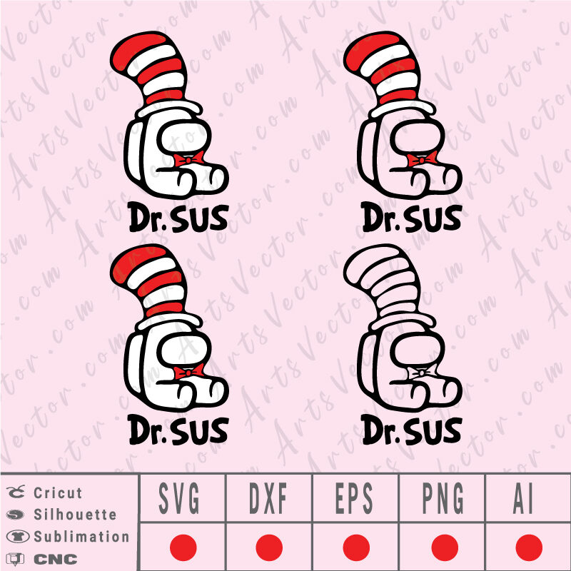 Dr Seuss Among Us SVG EPS DXF PNG AI Vector