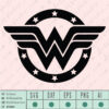 Wonder woman logo SVG EPS DXF PNG AI Vector Instant Download - Image 2