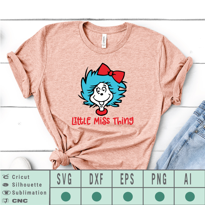 Little miss thing SVG EPS DXF PNG AI Vector instant download