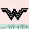 Wonder woman logo SVG EPS DXF PNG AI Vector Instant Download - Image 3