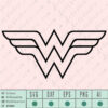 Wonder woman logo SVG EPS DXF PNG AI Vector Instant Download - Image 5
