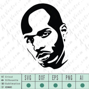 DMX Face Silhouette SVG EPS DXF PNG AI Instant Download