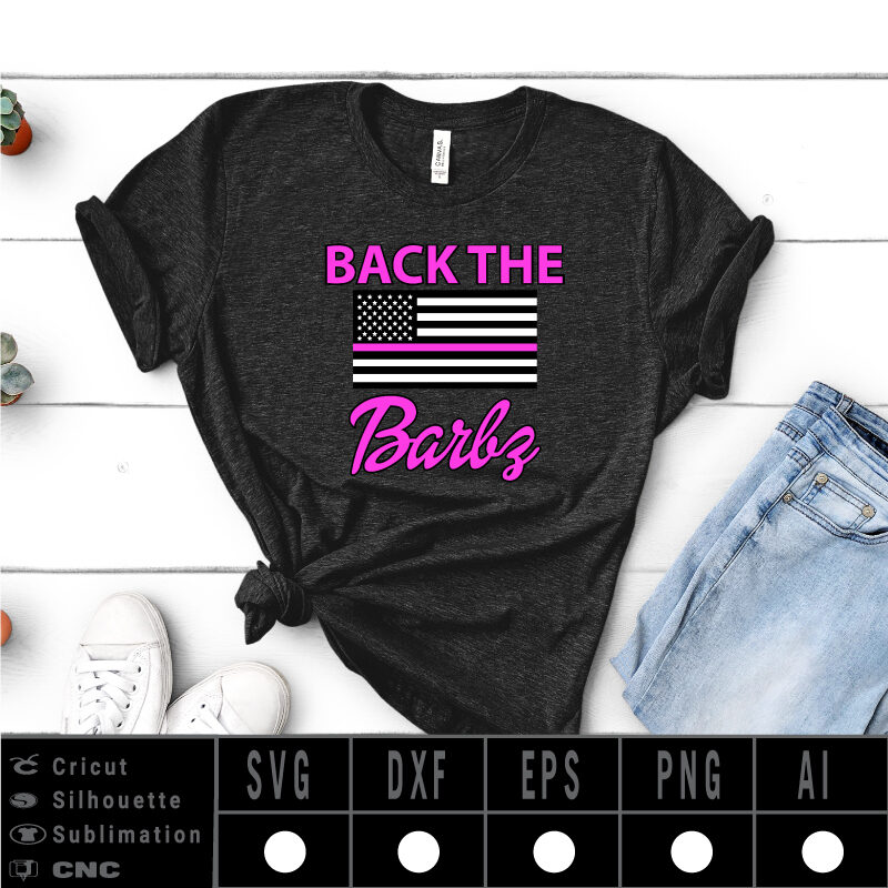 Back the barbz layered SVG EPS DXF PNG AI Instant Download