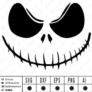 Jack skellington SVG EPS DXF PNG AI Instant Download - Arts Vector