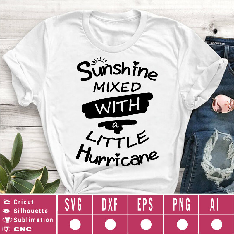 Sunshine mixed with a little hurricane SVG EPS DXF PNG AI Instant Download