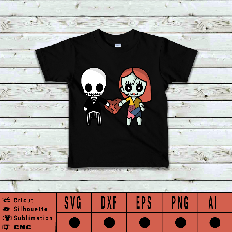 Baby Jack and Sally SVG EPS DXF PNG AI Instant Download