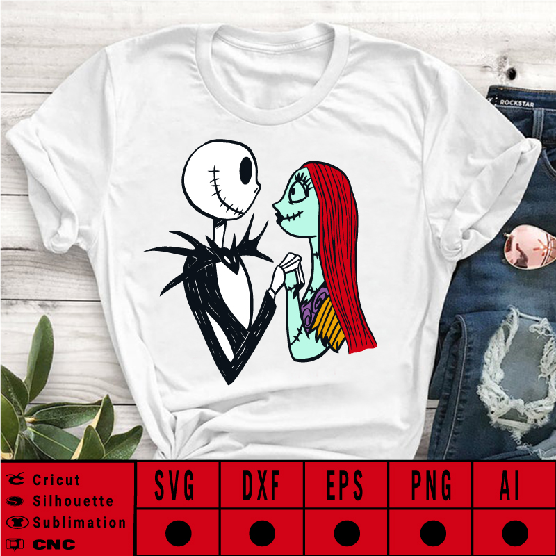 Jack And Sally SVG EPS DXF PNG AI Instant Download