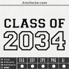 Class of 2034 kindergarten bundle SVG EPS DXF PNG AI Instant Download - Image 2
