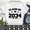 Class of 2034 kindergarten bundle SVG EPS DXF PNG AI Instant Download - Image 4