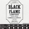 black flame candle free SVG EPS DXF PNG AI Instant Download - Image 2