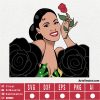 Selena quintanilla svg holding rose svg