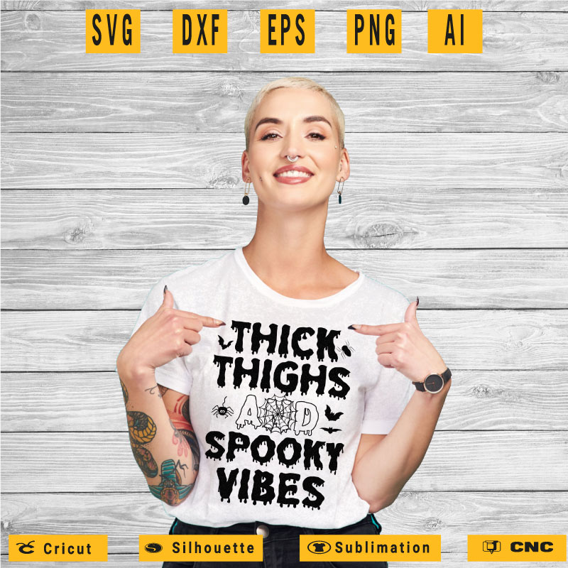 Thick thighs and spooky vibes Spider SVG PNG EPS DXF AI