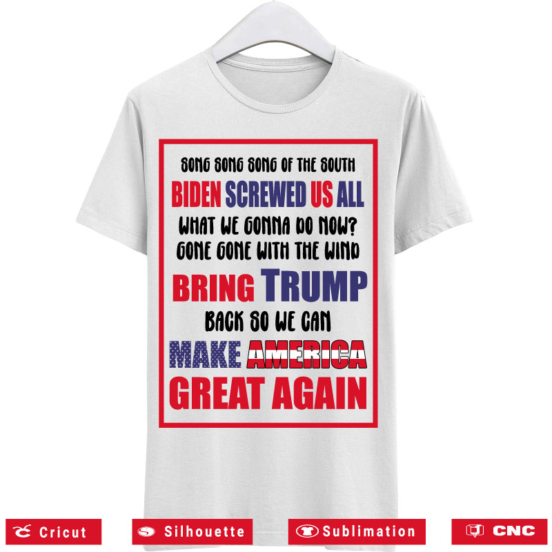Bring Trump Back So We Can Make America Great Again SVG PNG EPS DXF AI Anti Biden