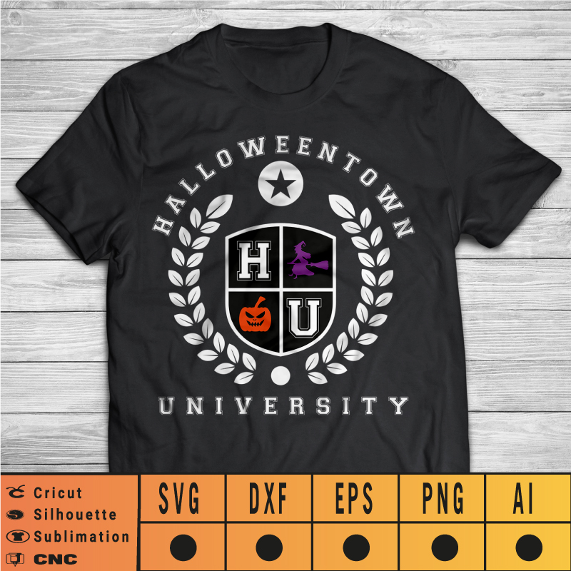 Halloween Town University Badge SVG PNG EPS DXF AI