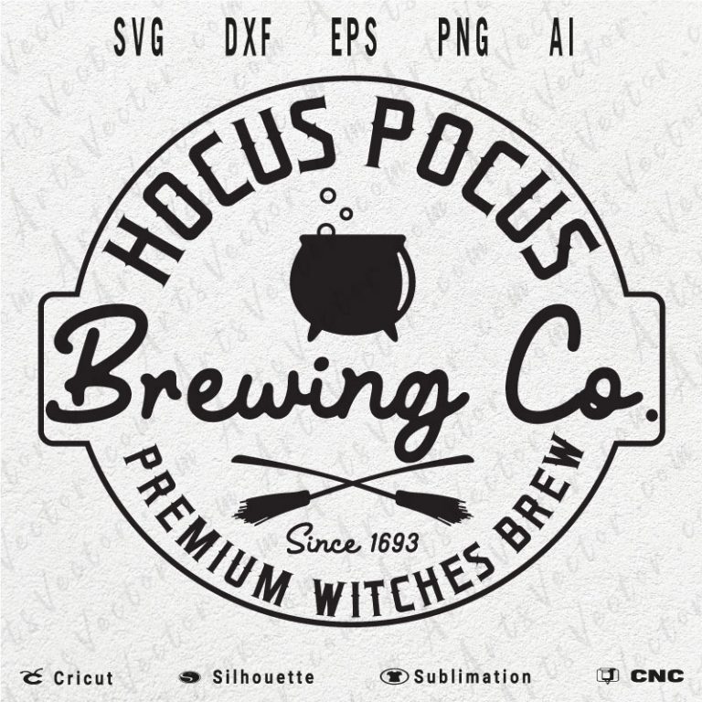 Hocus Pocus Brewing Co sanderson SVG PNG EPS DXF AI Halloween - Arts Vector