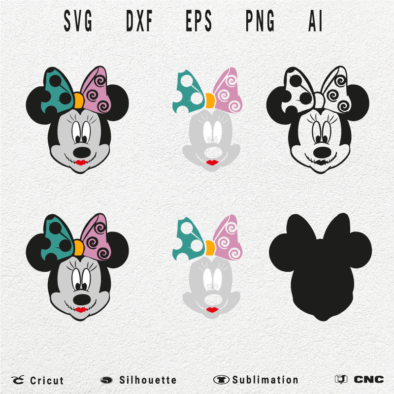 Nightmare before Christmas mickey head SVG PNG EPS DXF AI