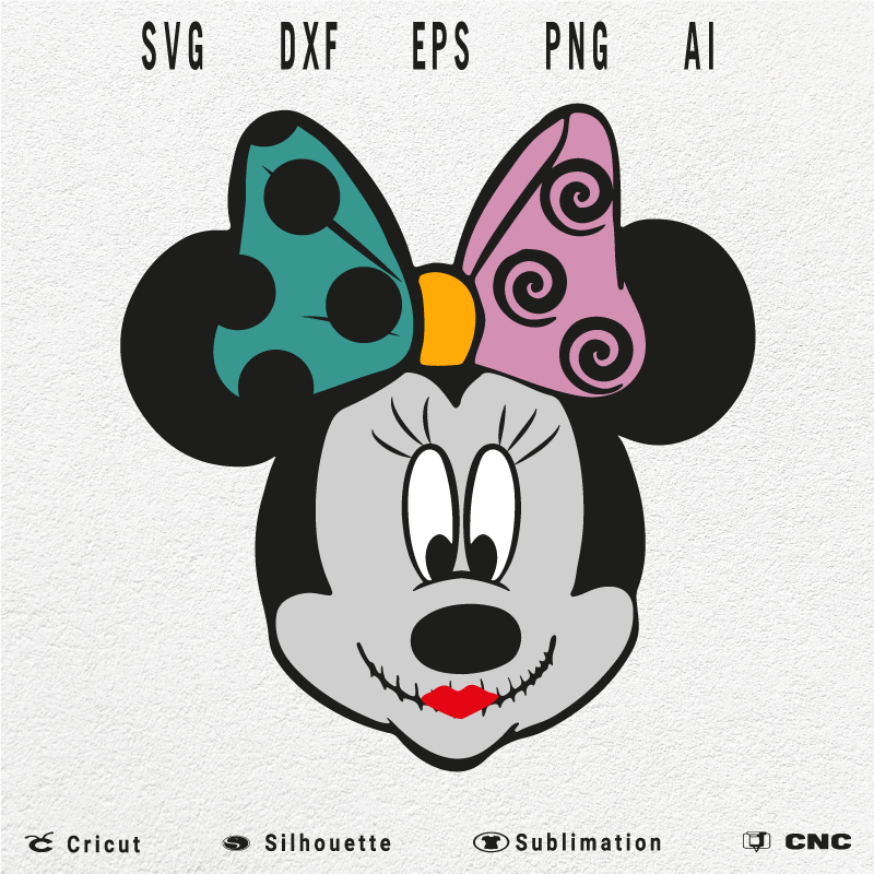 Nightmare before Christmas mickey head SVG PNG EPS DXF AI