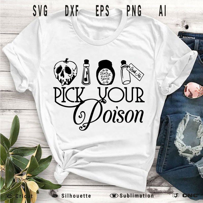 Pick your poison SVG PNG EPS DXF AI Halloween