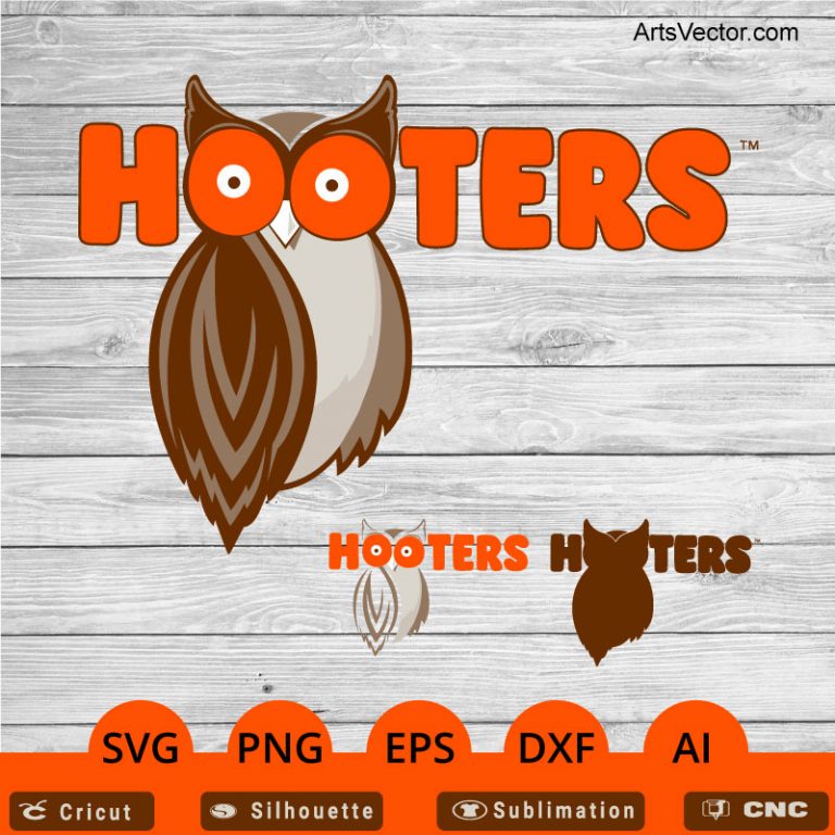 Hooters owl Layered SVG PNG EPS DXF AI Arts Vector