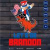 let's go brandon uncle sam dabbing trex Anti biden SVG PNG