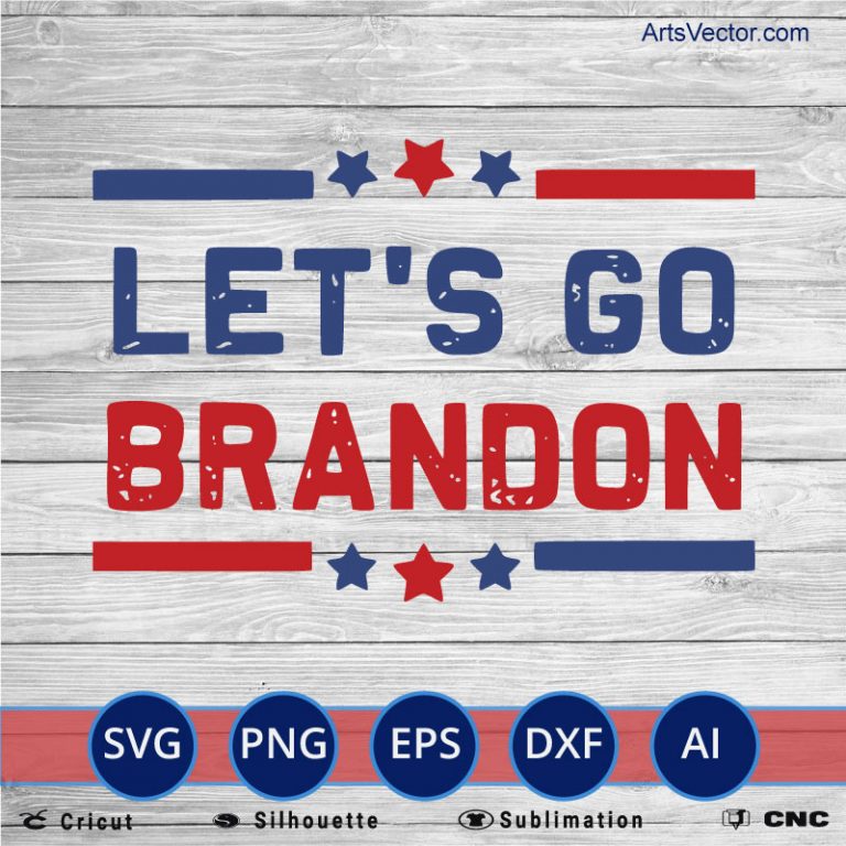 Let's go brandon distressed anti biden SVG PNG EPS DXF AI Download