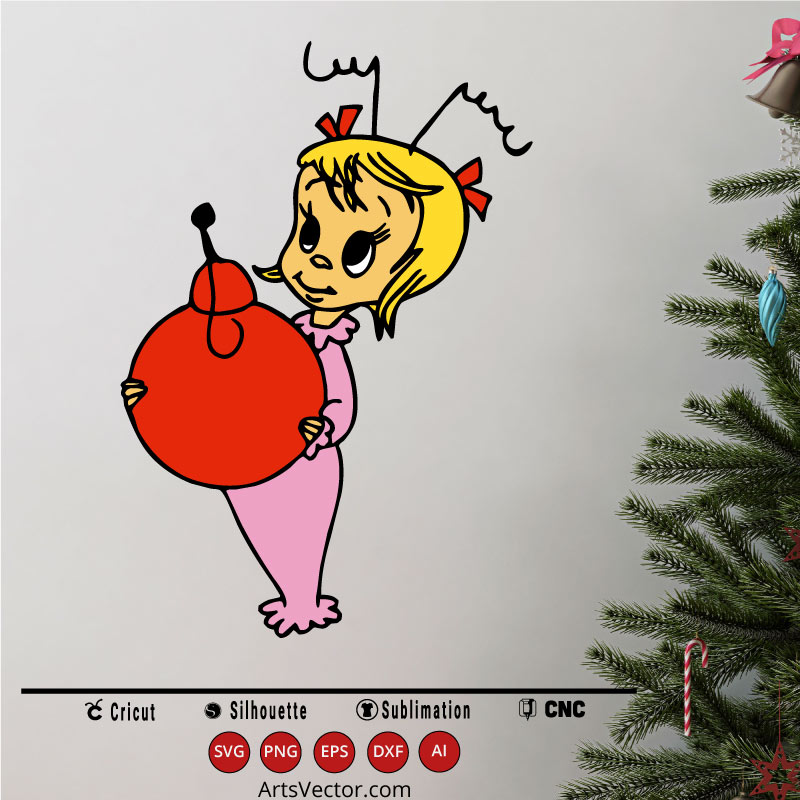 Cindy Lou Who Free SVG PNG