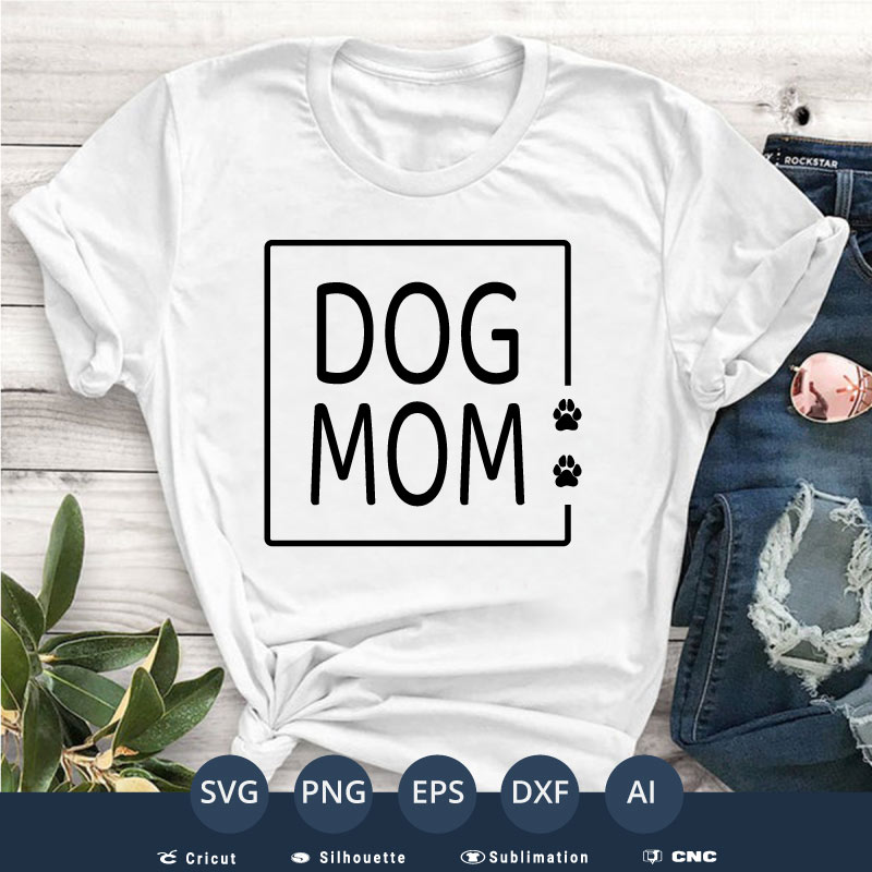 Dog mom free svg dog footprint SVG PNG EPS DXF AI