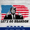 Let's go brandon trump usa flag SVG PNG