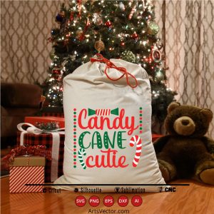 Candy cane cutie Christmas SVG PNG EPS DXF AI - Arts Vector