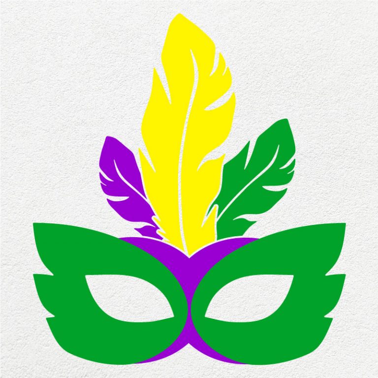 Mardi gras mask svg purple, green, and gold SVG PNG EPS DXF AI