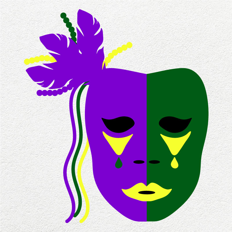 Mardi Gras Festival Mask SVG PNG EPS DXF AI