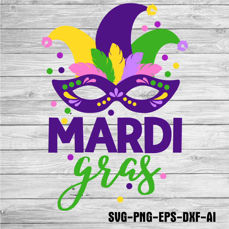 Mardi gras mask text SVG PNG EPS DXF AI