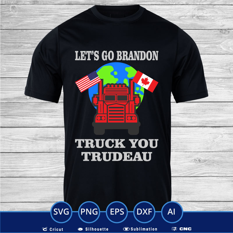 Truck you trudeau truck flag SVG PNG EPS DXF AI