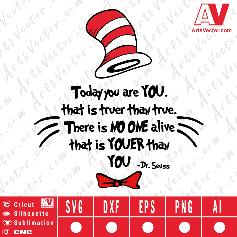 Dr Seuss Birthday quote SVG PNG EPS DXF AI