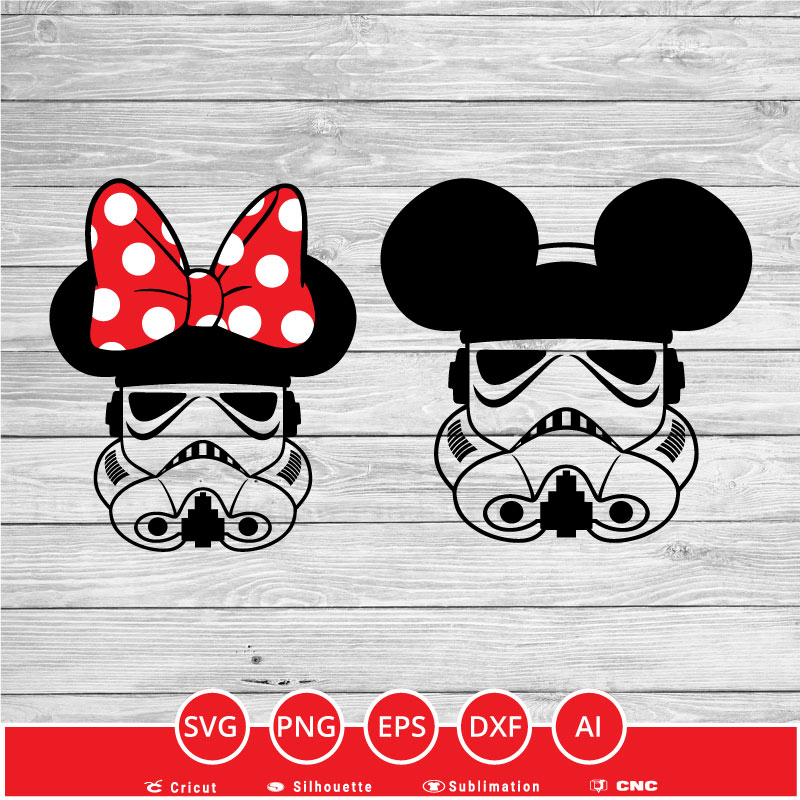 May the 4th be with you Mickey and Minnie Ears SVG PNG EPS DXF AI