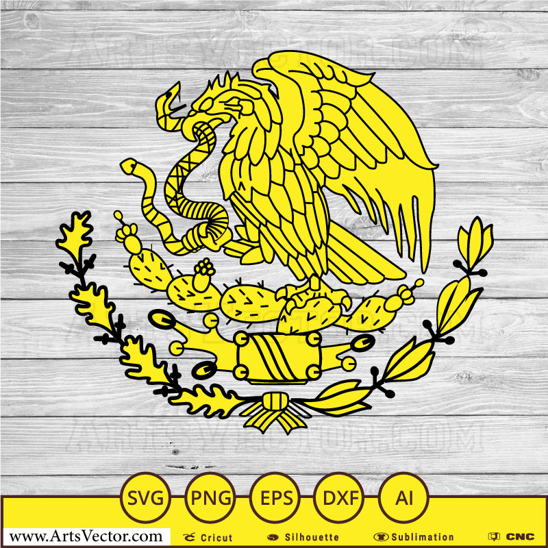 Mexican Eagle águila mexicana SVG PNG EPS DXF AI