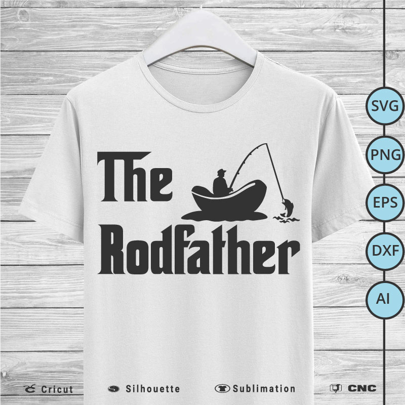 The Rodfather fishing boat SVG PNG EPS DXF AI