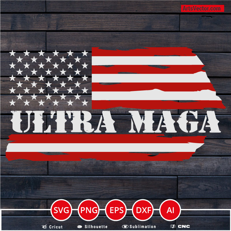 Ultra MAGA free SVG PNG EPS DXF AI