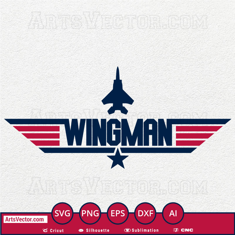 Wingman Top Gun SVG PNG EPS DXF AI