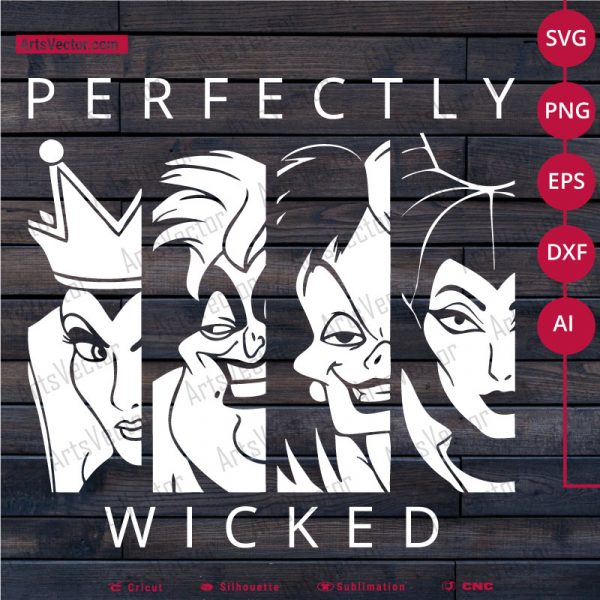 Perfectly Wicked SVG PNG EPS DXF AI - Arts Vector