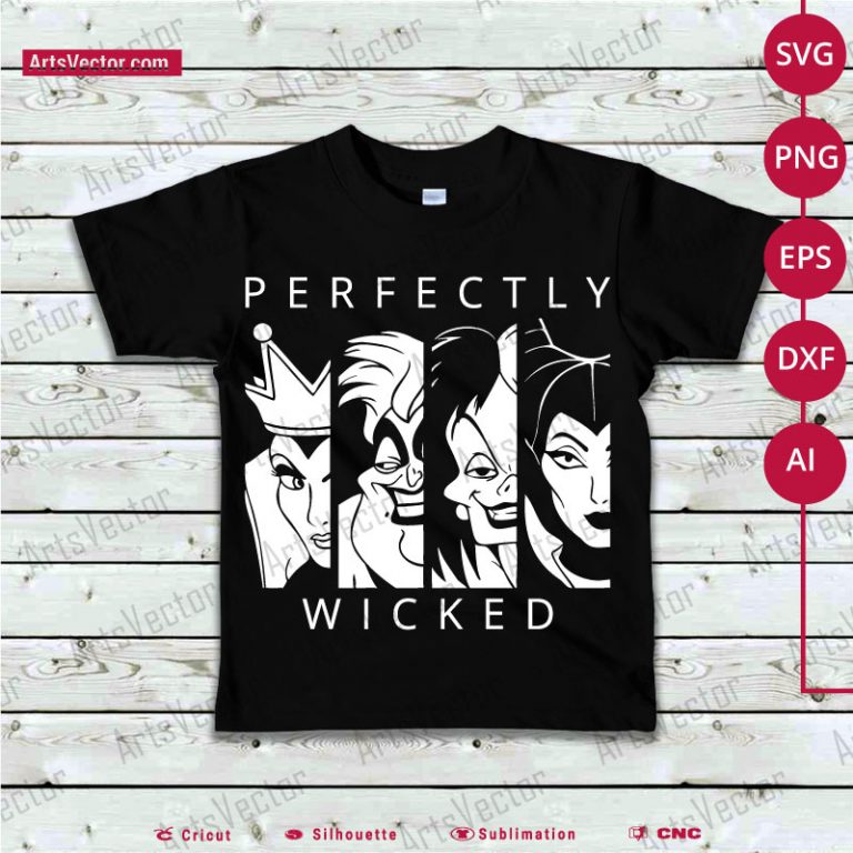 Perfectly Wicked SVG PNG EPS DXF AI - Arts Vector