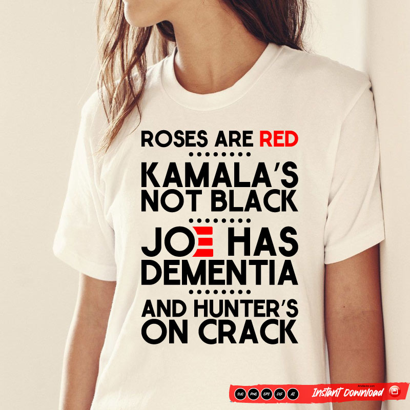 Roses are red kamalas not black t shirt SVG PNG